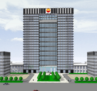 现代高层办公楼su模型