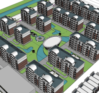 欧式别墅规划su模型