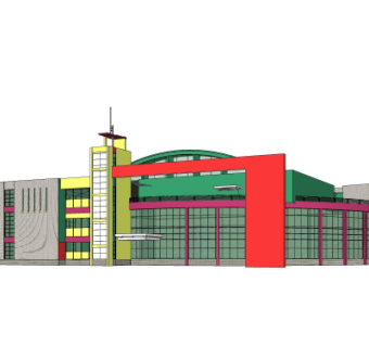 现代办公楼su模型