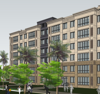 新古典办公楼su模型