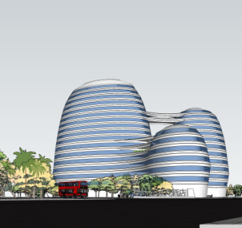 现代办公楼su模型