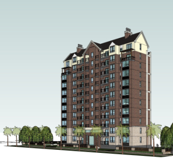 欧式公寓楼su模型