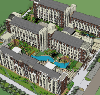 欧式办公楼su模型