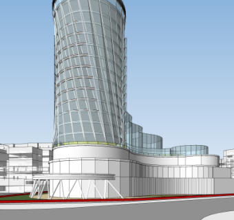 现代办公楼su模型