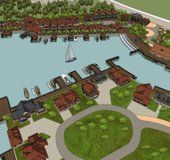 欧式别墅规划su模型