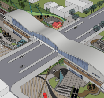 现代人行天桥免费su模型