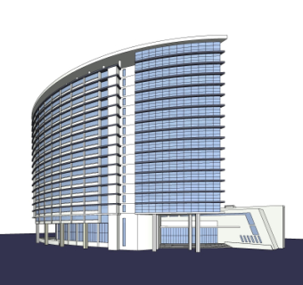 现代办公楼su模型