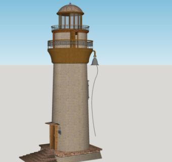 欧式灯塔免费su模型