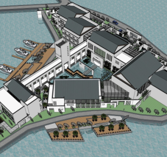 中式房屋规划su模型