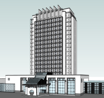 现代办公楼su模型