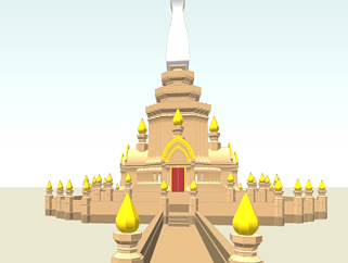 欧式古建寺庙su模型