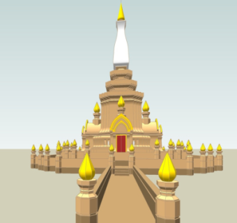 欧式古建寺庙su模型