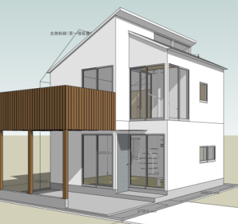 现代住宅外观su模型