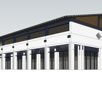 中式建筑外观su模型