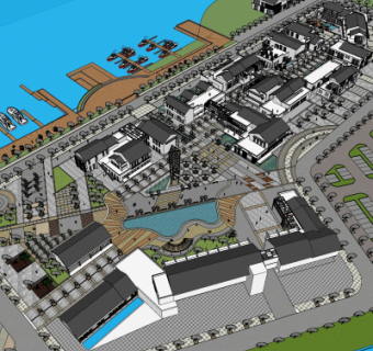 中式房屋规划su模型