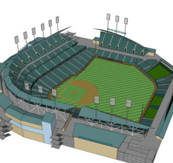 现代体育馆su模型