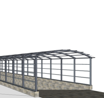 现代地下车库免费su模型