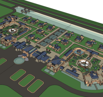 欧式房屋规划su模型