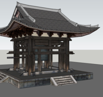 中式小亭子免费su模型
