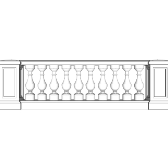 欧式护栏su模型