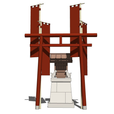 日式佛龛su模型