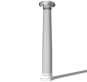 欧式石膏雕花罗马柱su模型
