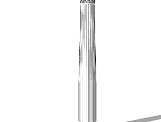 欧式石膏雕花罗马柱su模型