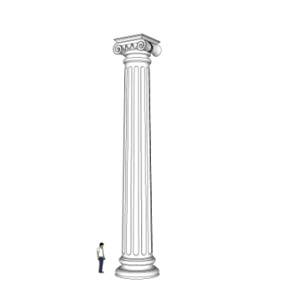 欧式石膏雕花罗马柱su模型