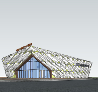 现代销售中心su模型