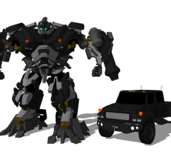 现代高达机器人su模型