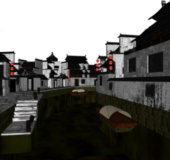 中式房屋建筑su模型