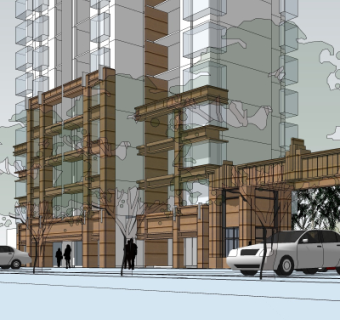 新古典沿街商业建筑su模型