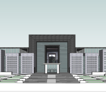 现代会所建筑su模型