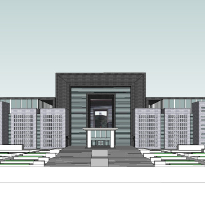 现代会所建筑su模型