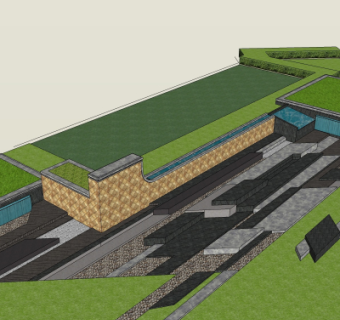现代园林景观su模型