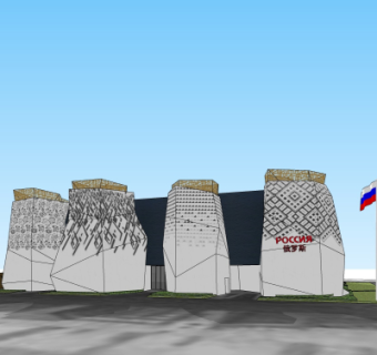 现代沿街商业建筑su模型