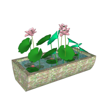 现代园艺小品su模型