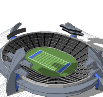 现代体育馆su模型