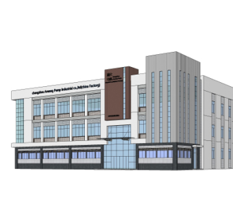 现代办公楼外观su模型