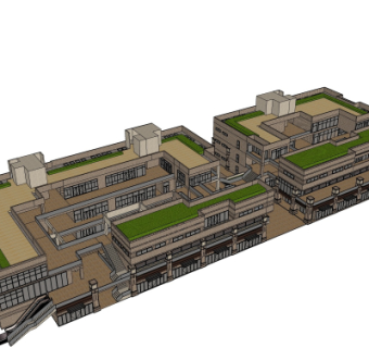 现代住宅外观su模型