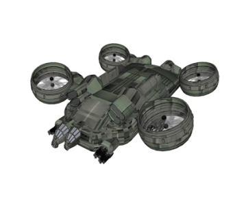 现代飞船su模型