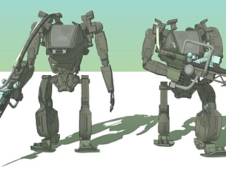 现代机器人战士su模型