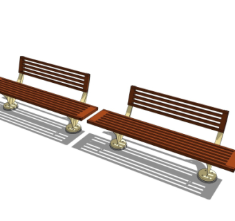 现代长椅su模型