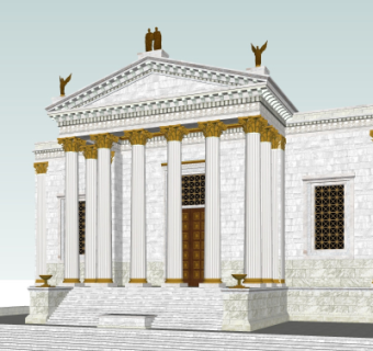 欧式会所su模型