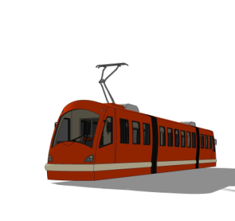 现代有轨动车su模型