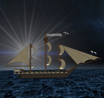 现代帆船su模型