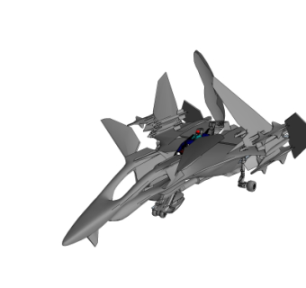 现代飞机su模型