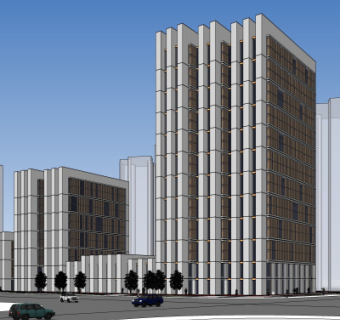 现代办公楼su模型