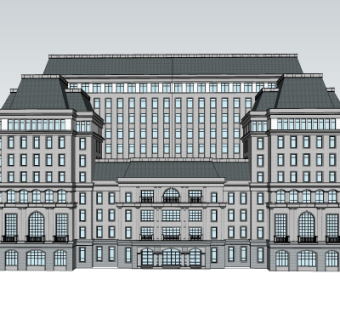 欧式办公楼su模型
