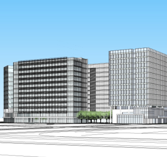 现代办公楼su模型